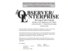 Tablet Screenshot of observerenterprise.com